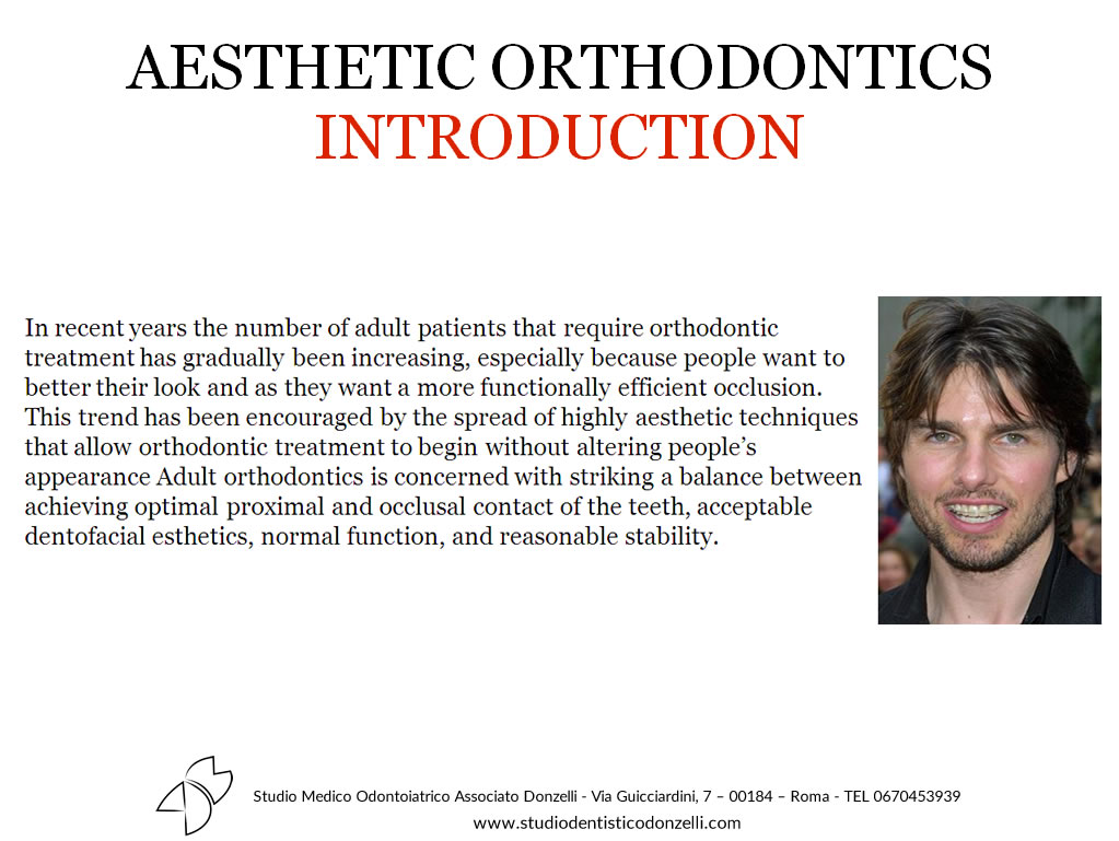 Aesthetic Orthodontics Introduction - Studio Medico Odontoiatrico Donzelli